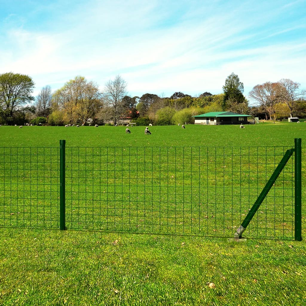 Vidaxl Euro HEK 10x1,5 m Stahlgrün
