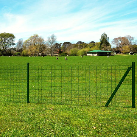 Vidaxl Eurohek 10x1,0 m Stahlgrün