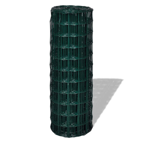 Vidaxl euro hek groen 1000 x 180 cm pvc-gecoat ijzer