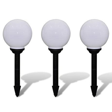 VIDAXL GARDE PATH LAMPS 3 STS mit Bodennadel LED 20 cm