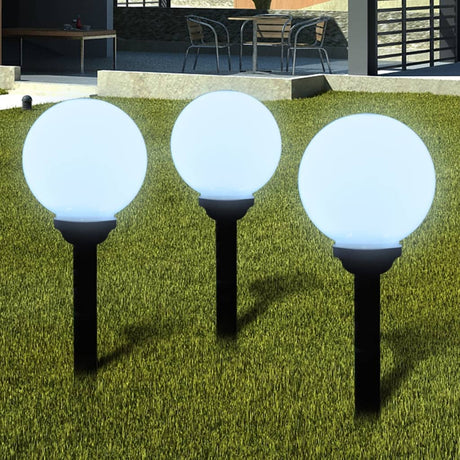 VIDAXL GARDE PATH LAMPS 3 STS mit Bodennadel LED 20 cm