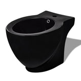 Vidaxl Runde stehende Keramik Bidet (schwarz)