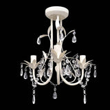 Vidaxl Crystal Chandelier with white Elegant Design (3 lamps)