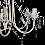 Vidaxl -Kristallkronleuchter mit weißem elegantem Design (5 Lampen)