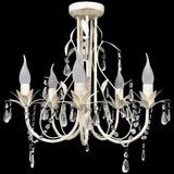 Vidaxl -Kristallkronleuchter mit weißem elegantem Design (5 Lampen)