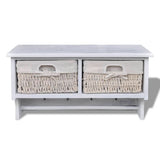 Vidaxl Walkshor 60x23.5x33 cm Paulowniahout Weiß