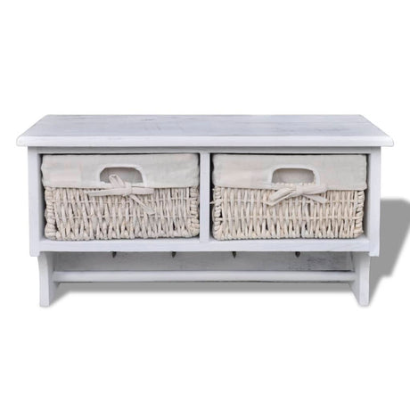 Vidaxl Walkshor 60x23.5x33 cm Paulowniahout Weiß