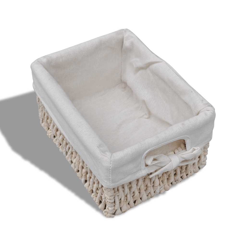 Vidaxl opbergkast met 3 weefmanden hout wit