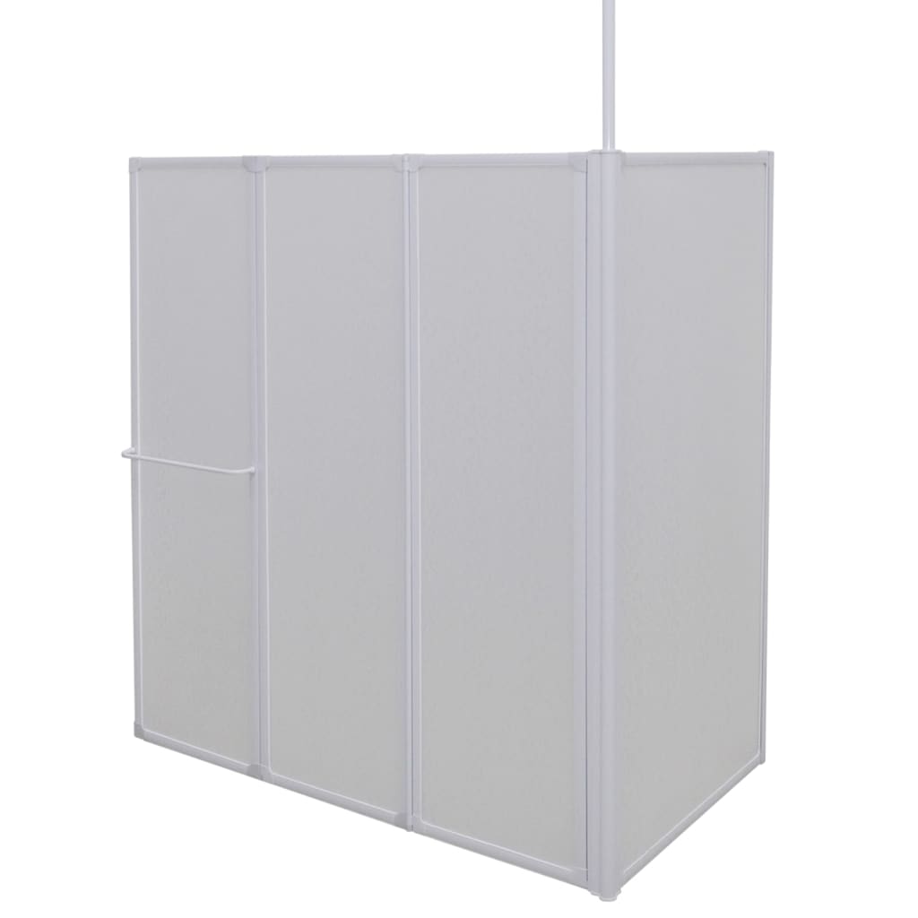 Vidaxl Bath Wall w kształcie litery L 4 panele składane 70x120x137 cm