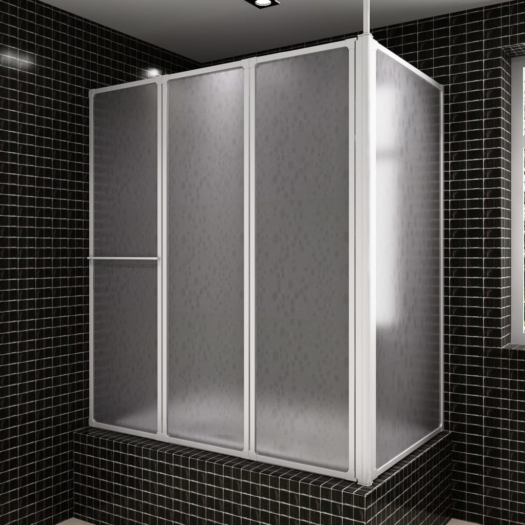 Vidaxl Bath Wall w kształcie litery L 4 panele składane 70x120x137 cm