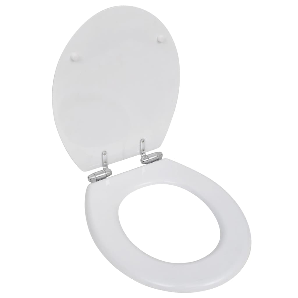 Vidaxl toilet seat soft-close simple design MDF white