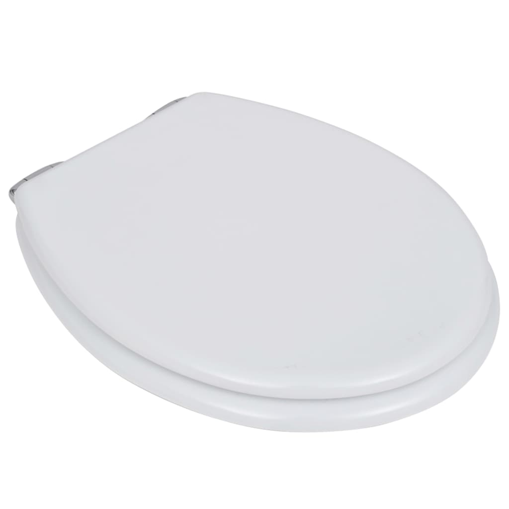 Vidaxl toilet seat soft-close simple design MDF white