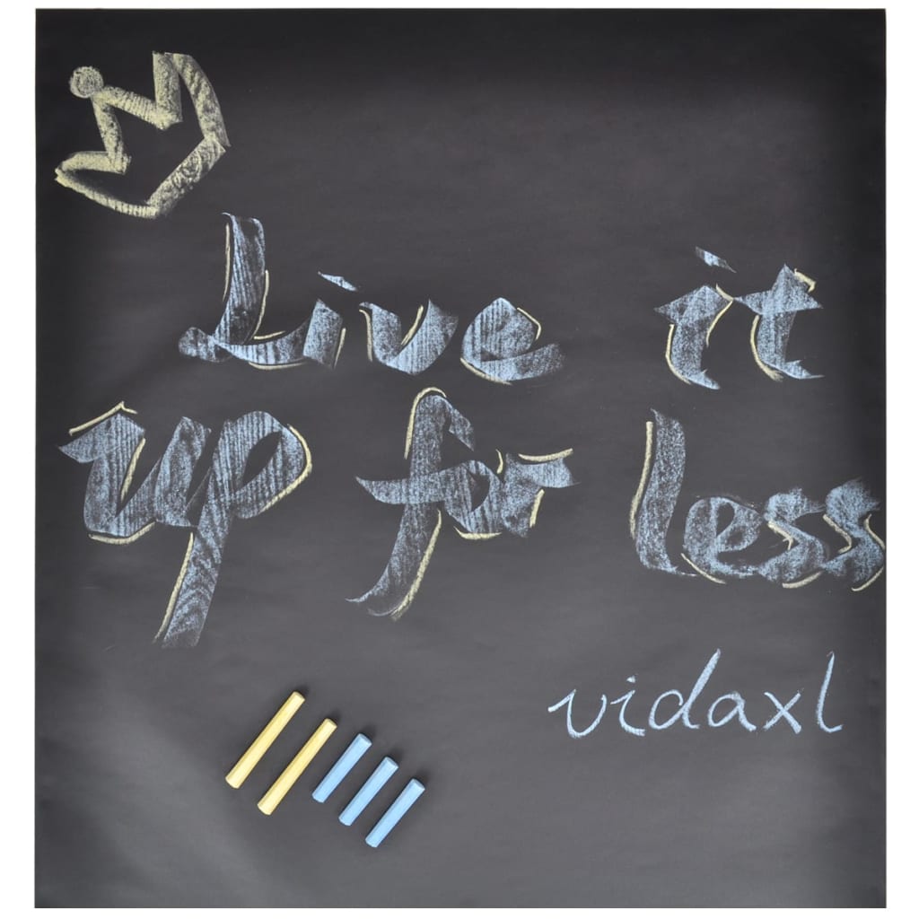 Vidaxl Wall Sticker Chalkboard 2 rotoli con gemi 0,45x2 m