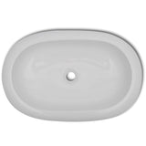 VIDAXL Luxuskeramik -Spüle Oval 63 x 42 cm (weiß)