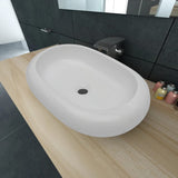 VIDAXL Luxury Ceramic Gass Oval 63 X 42 cm (bianco)