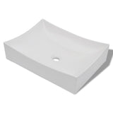 Vidaxl Ceramic Washbasin Scale -shaped High gloss (white)