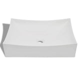 VIDAXL CERAMIC WASHBAIN SCALE -HAPED High Gloss (weiß)
