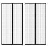Vidaxl Insektentürvorhänge 2 PCs Magnetisch 210x100 cm schwarz