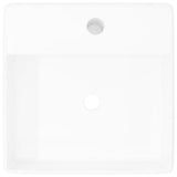 Vidaxl Luxuswaschbecken mit Landung und Kranlochquadratkeramik 41 x 41 cm