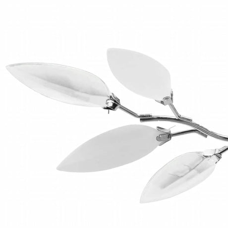 Vidaxl Deckenlampe mit Kristallblättern 3xe14 Acryl weiß und transparent