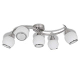 VIDAXL -Deckenlampe mit Glaskappen + Wellenschiene