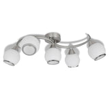 VIDAXL -Deckenlampe mit Glaskappen + Wellenschiene