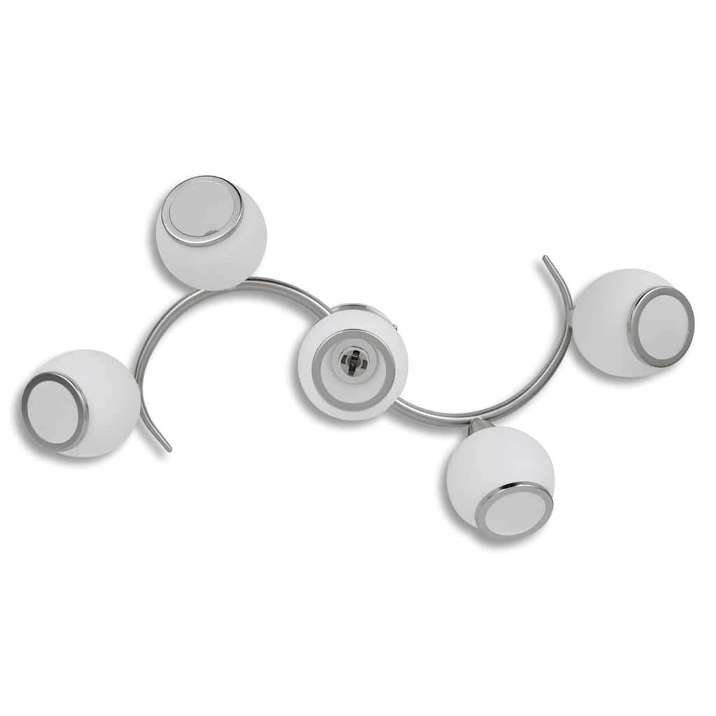 VIDAXL -Deckenlampe mit Glaskappen + Wellenschiene