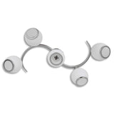 VIDAXL -Deckenlampe mit Glaskappen + Wellenschiene