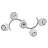VIDAXL -Deckenlampe mit Glaskappen + Wellenschiene