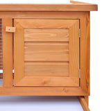 Vidaxl rabbit hutch for outside with 1 floor wood