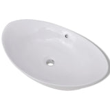 VIDAXL CERAMIC SINK OVAL 59 x 38,5 cm