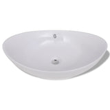 VIDAXL CERAMIC SINK OVAL 59 x 38,5 cm