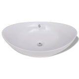 VIDAXL CERAMIC SINK OVAL 59 x 38,5 cm