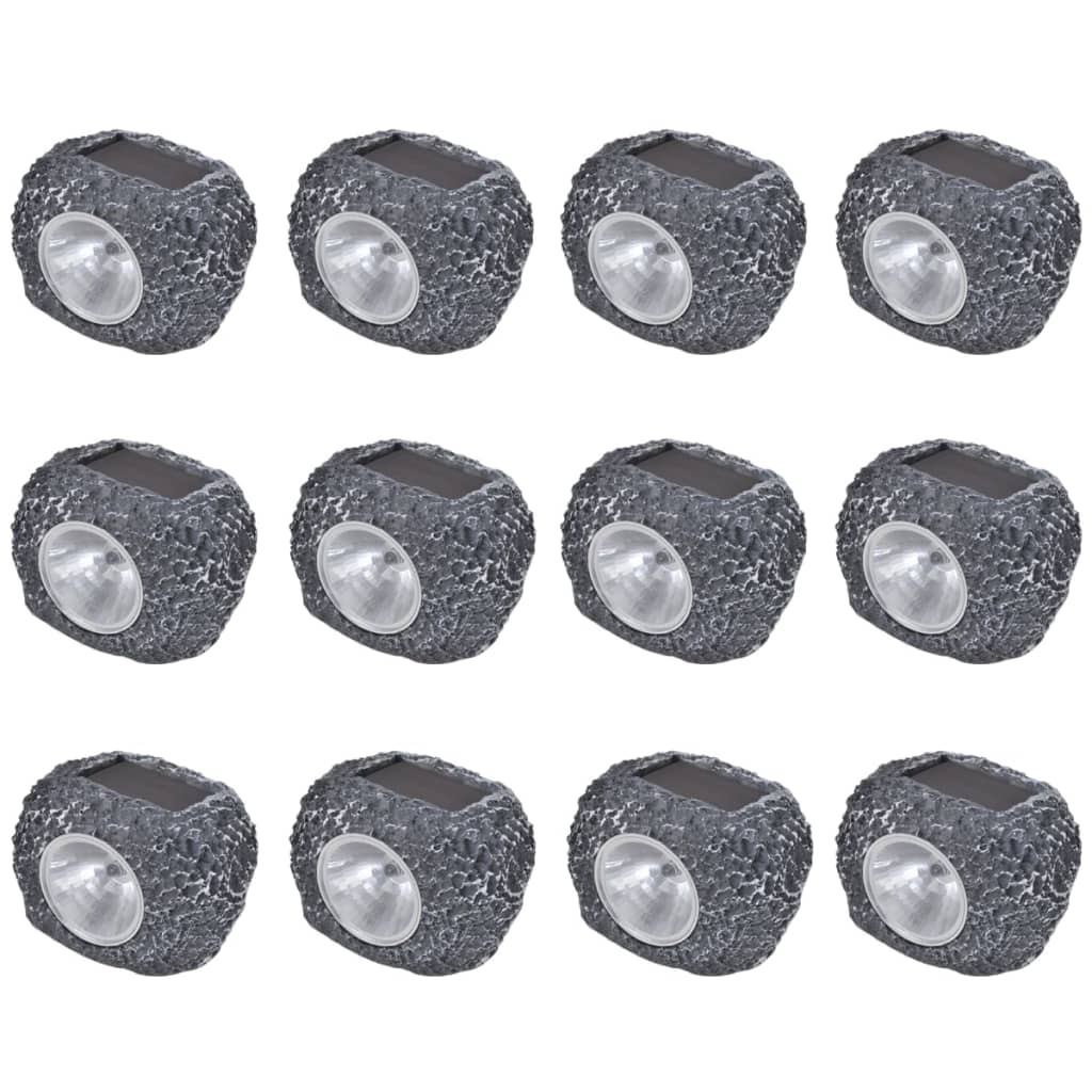 Vidaxl extérieur projecteur solaire LED 12 St Stone -Phaped