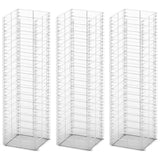 Vidaxl 3 partes Schans Basket Conjunto de alambre galvanizado de 25x25x100 cm