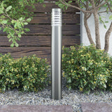 VIDAXL Zylindrische Edelstahl -LED -Gartenlampe