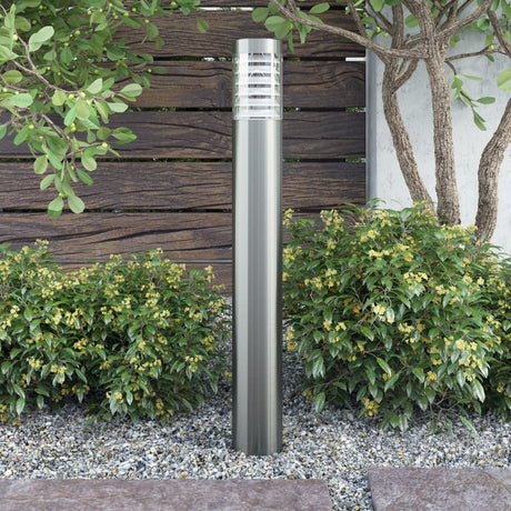 VIDAXL Zylindrische Edelstahl -LED -Gartenlampe