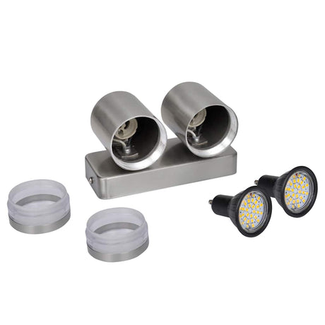 Vidaxl -Wandlampe LED mit Kegelkop Edelstahl leuchten