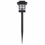 VIDAXL 12-teilig LED-Gartenbeleuchtungsset Solar mit Pin 8.6x8.6x38 cm