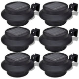 Vidaxl Solar Outdoor -Lampe Set 6 Teile schwarz