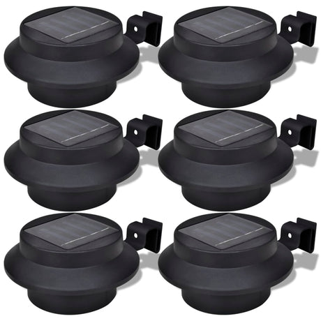 Vidaxl Solar Outdoor -Lampe Set 6 Teile schwarz