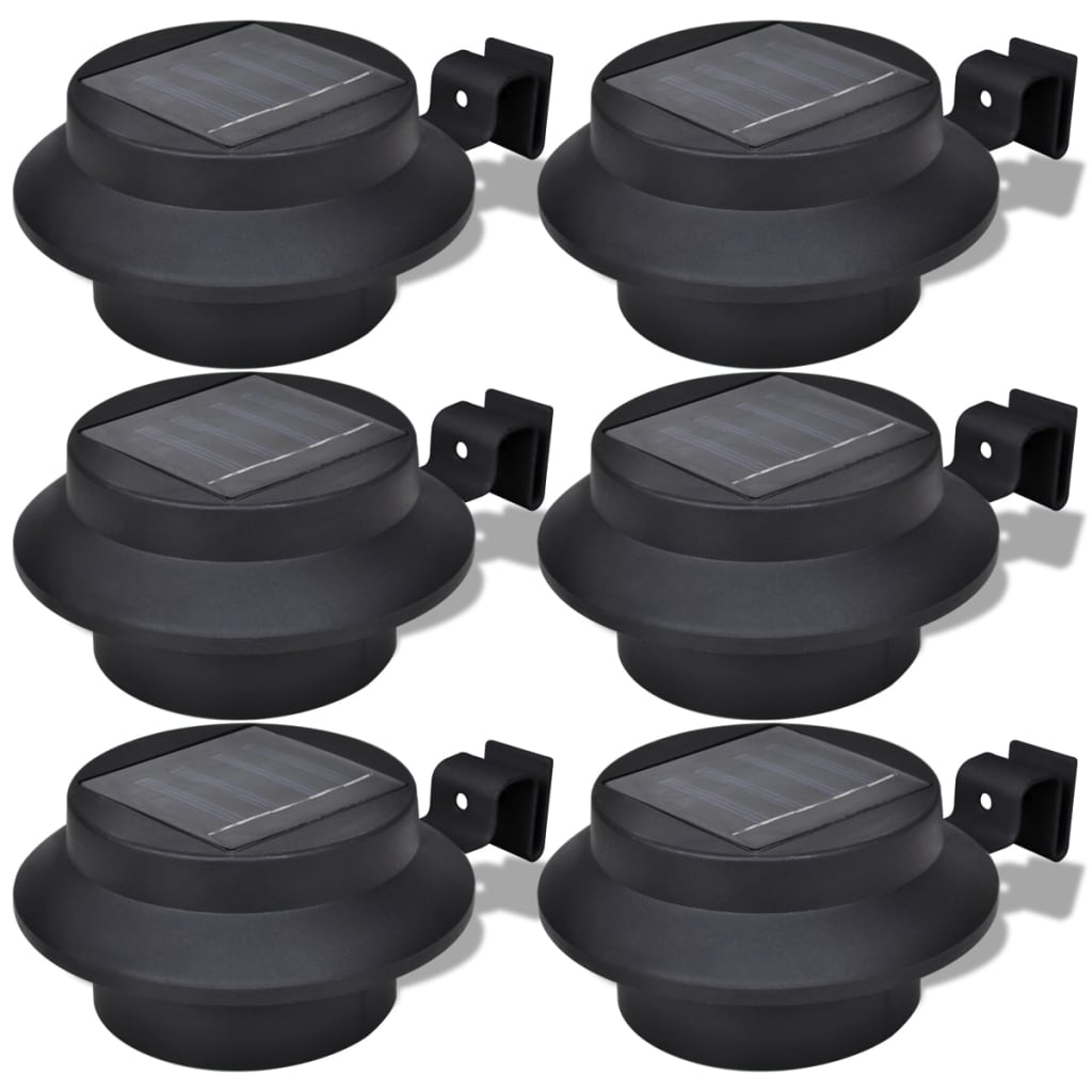 Vidaxl Solar Outdoor -Lampe Set 6 Teile schwarz