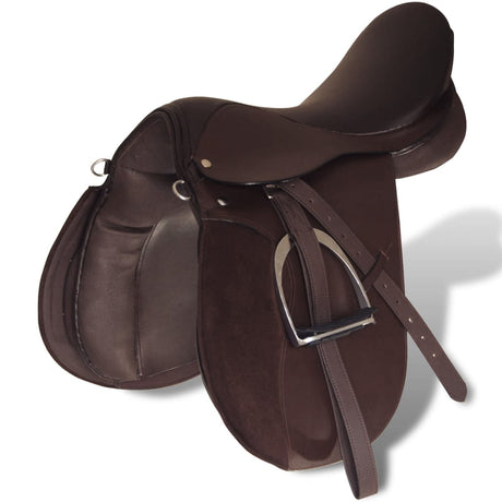 VIDAXL ECHTE LEDER-RIDE-NAHE 16 14 cm (5-in-1-Set, braun)
