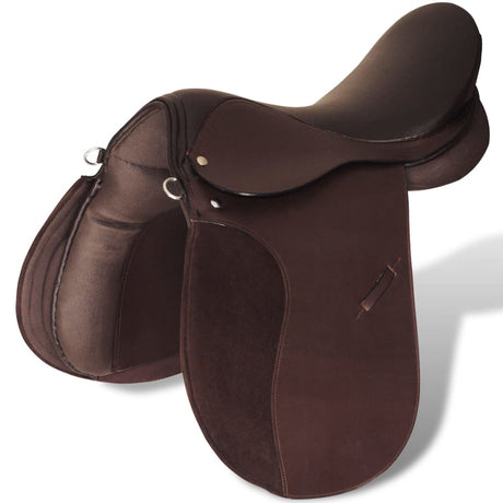 VIDAXL ECHTE LEDER-RIDE-NAHE 16 14 cm (5-in-1-Set, braun)