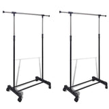 VIDAXL -Kleidungsständer verstellbar 2 STs mit 1 Hanging Rail