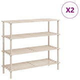 Vidaxl -Schuhregale mit 4 Regalen 2 Stcs Solid Pinewood