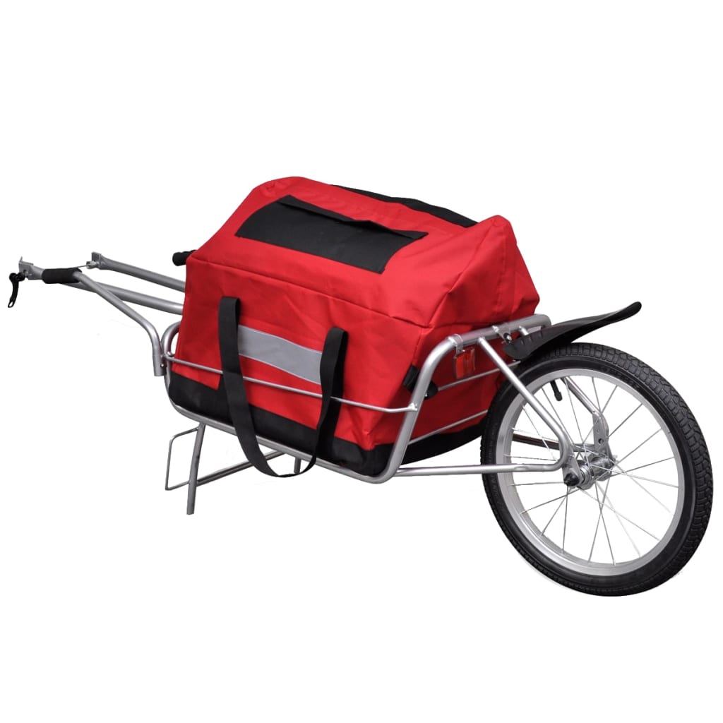 Remolque de transporte de bicicletas Vidaxl con 1 rueda y bolsa de almacenamiento