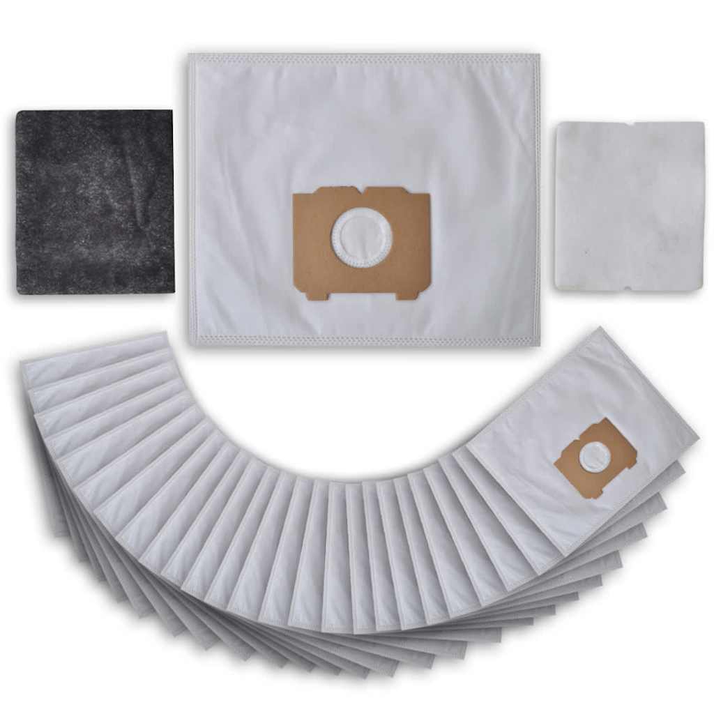Vidaxl 25 stuks stofzuigerzakken met filters voor aeg, progress, tornado
