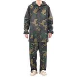 Vidaxl regenpak 2-delig met capuchon (heren camouflage maat m)