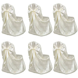 Crème de couverture de chaise de mariage Vidaxl (6 pièces)